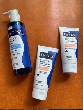 PanOxyl Acne Gel Wash + Balancing Repair Moisturizers -